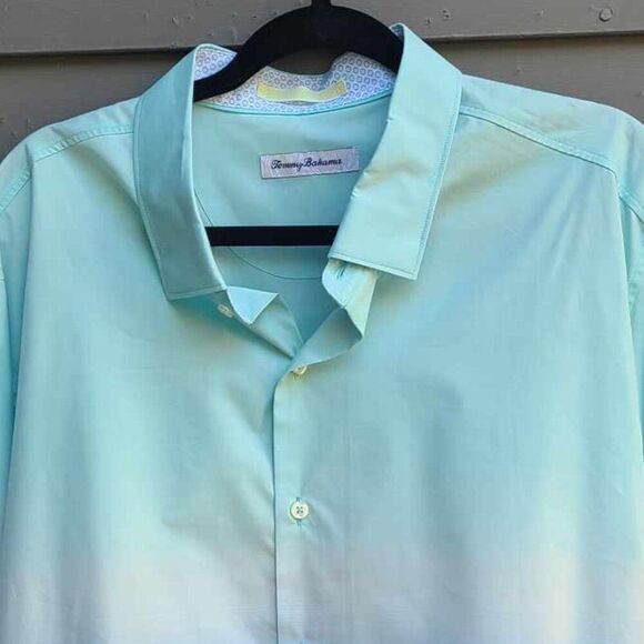 Tommy Bahama Blue Ombre Cotton Silk Button Down Shirt XL NWOT! - Picture 8 of 9